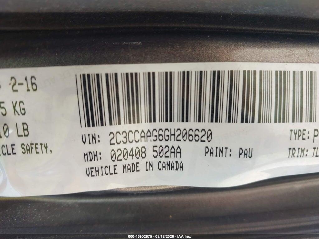 2C3CCAAG6GH206620 2016 CHRYSLER 300 photo no. 9