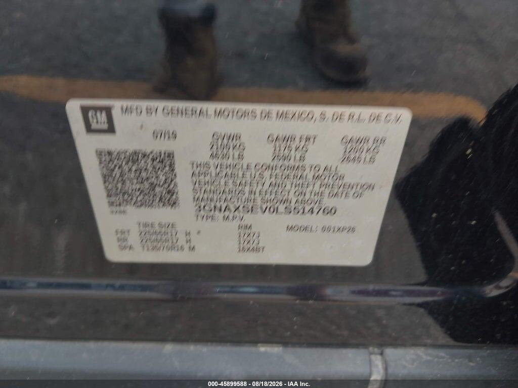 3GNAXSEV0LS514760 2020 CHEVROLET EQUINOX photo no. 9