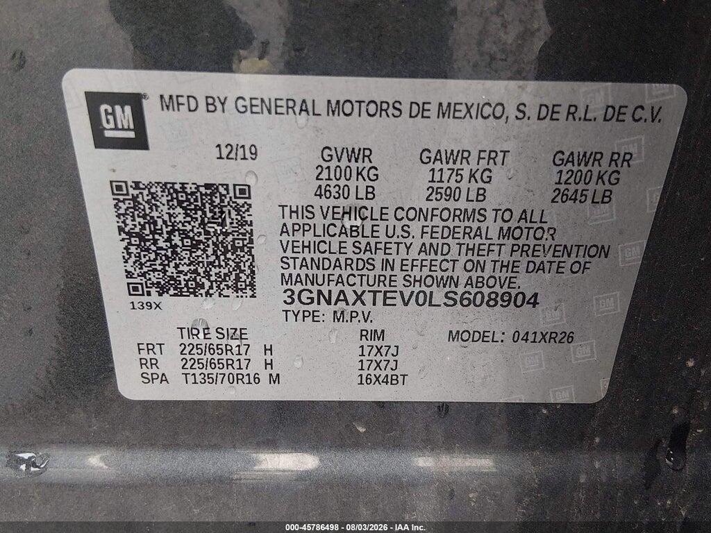 3GNAXTEV0LS608904 2020 CHEVROLET EQUINOX photo no. 9