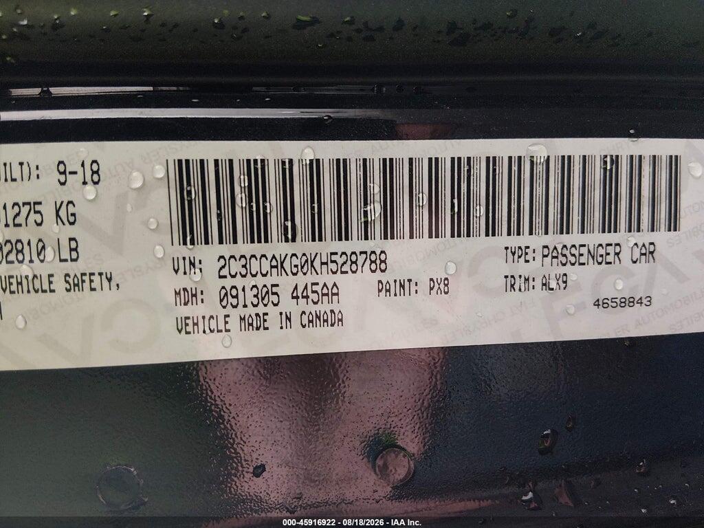 2C3CCAKG0KH528788 2019 CHRYSLER 300 photo no. 9
