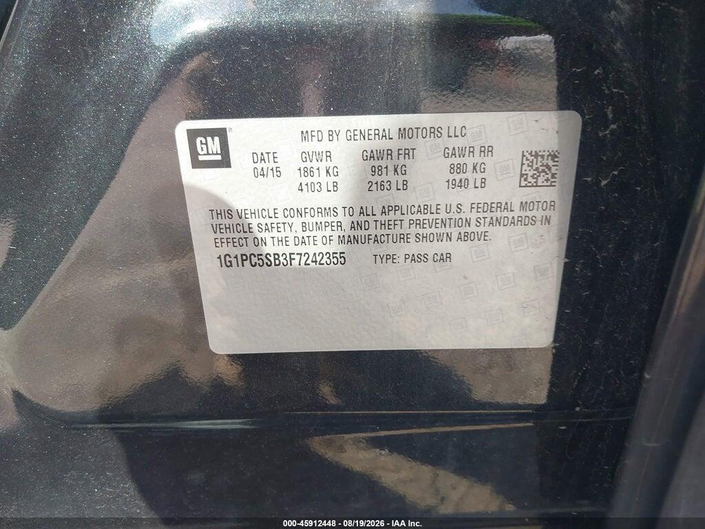1G1PC5SB3F7242355 2015 CHEVROLET CRUZE photo no. 9