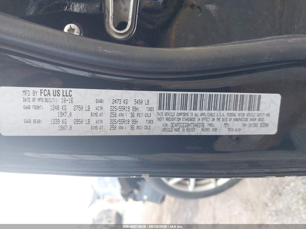 3C4PDCEG9HT548376 2017 DODGE JOURNEY photo no. 9