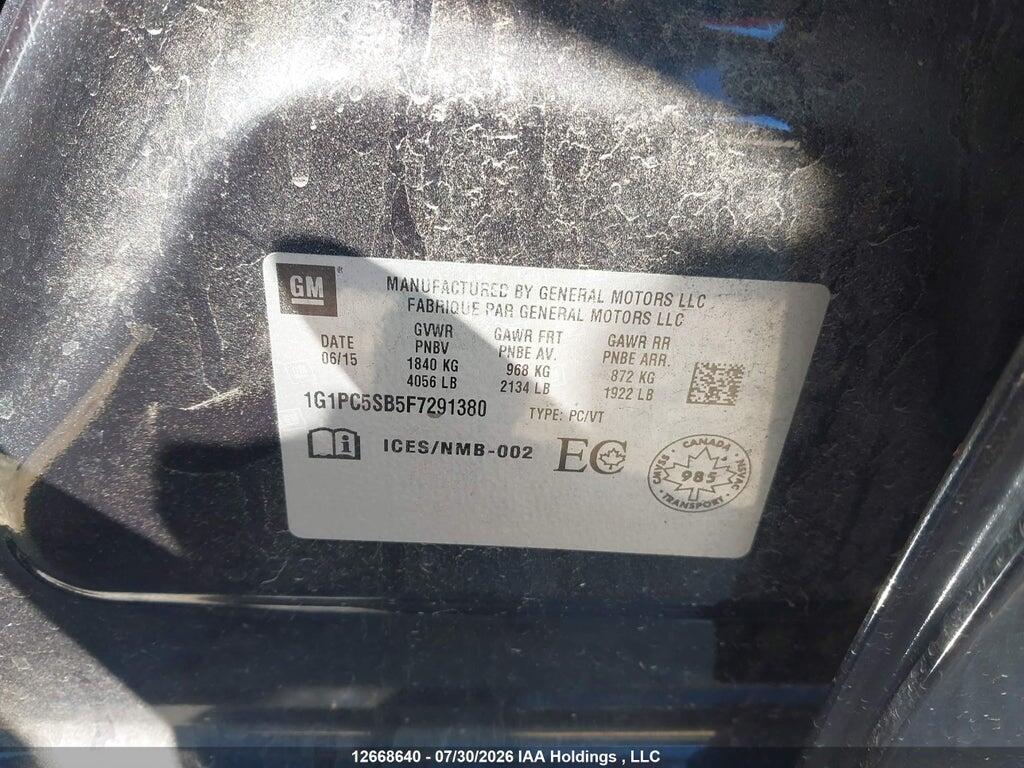 1G1PC5SB5F7291380 2015 CHEVROLET CRUZE photo no. 9