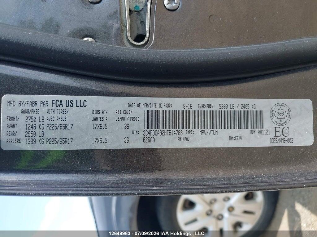 3C4PDCAB2HT514788 2017 DODGE JOURNEY photo no. 9