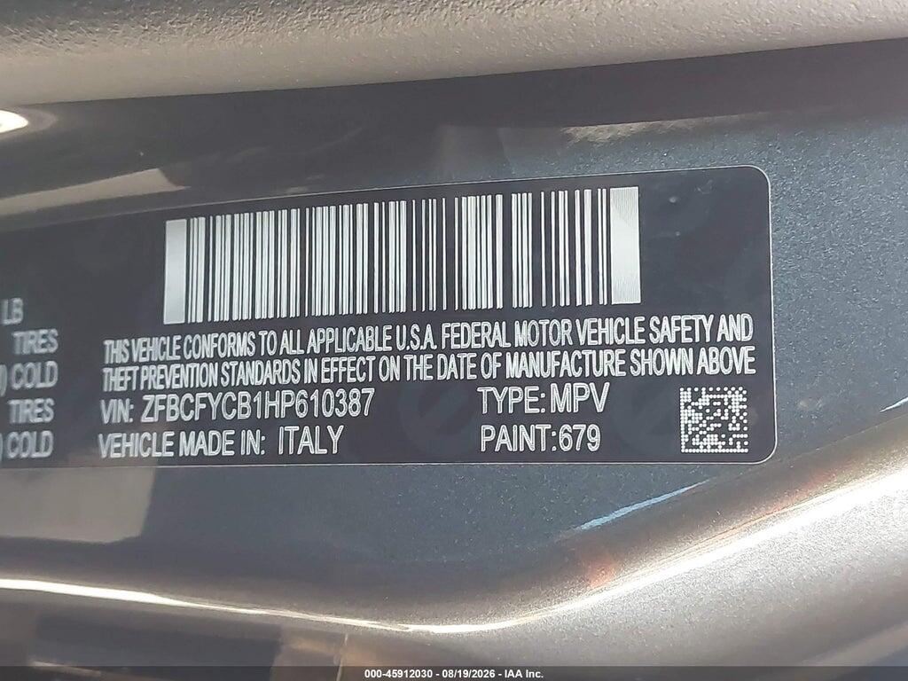 ZFBCFYCB1HP610387 2017 FIAT 500X photo no. 9