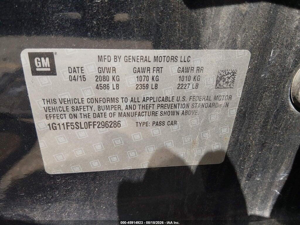 1G11F5SL0FF296286 2015 CHEVROLET MALIBU photo no. 9