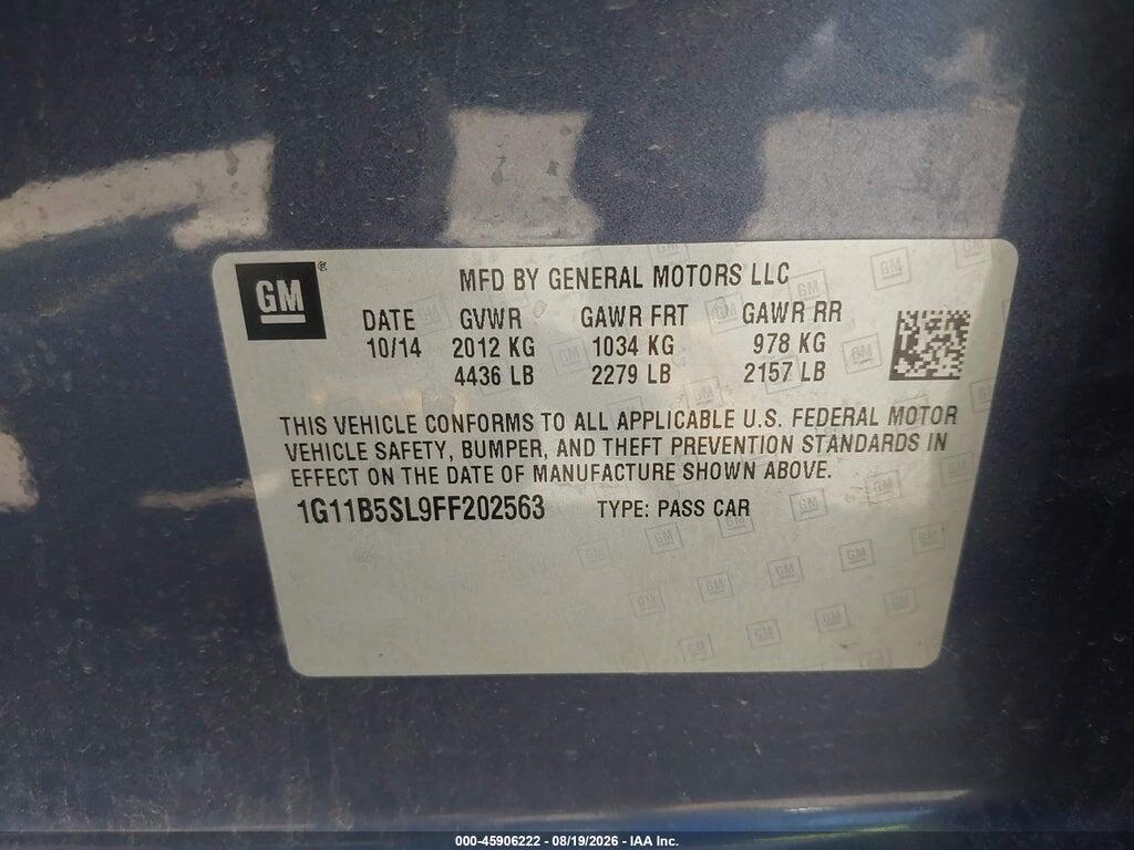 1G11B5SL9FF202563 2015 CHEVROLET MALIBU photo no. 9