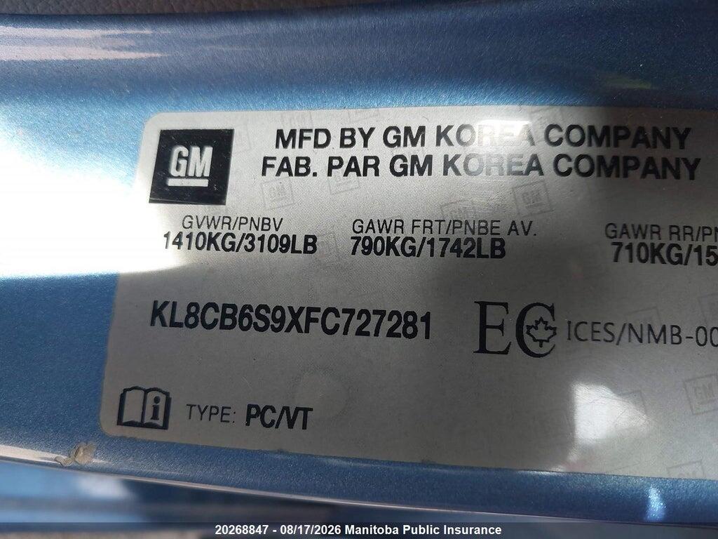 KL8CB6S9XFC727281 2015 CHEVROLET SPARK photo no. 9