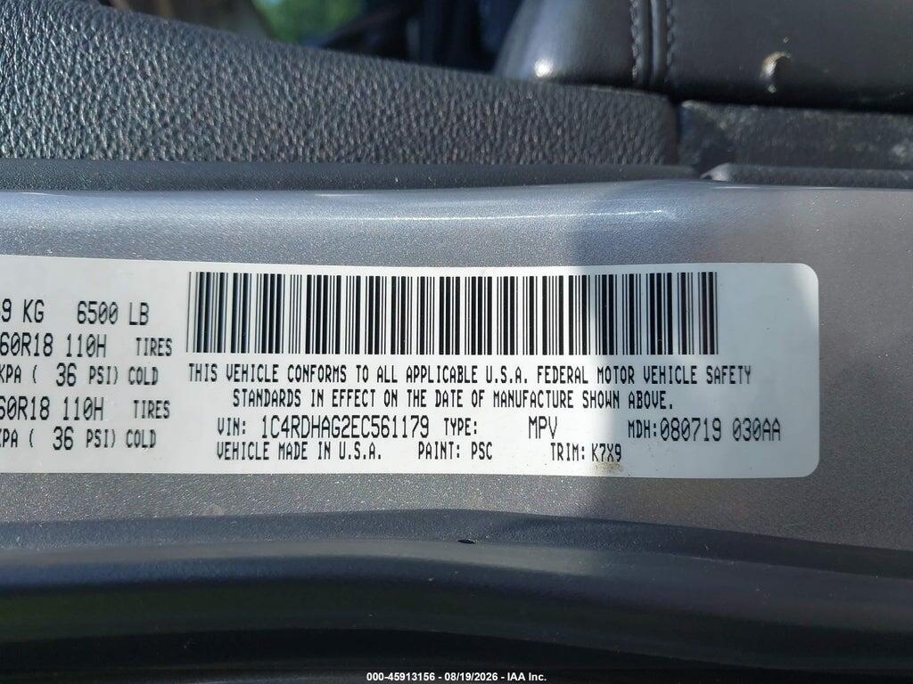 1C4RDHAG2EC561179 2014 DODGE DURANGO photo no. 9