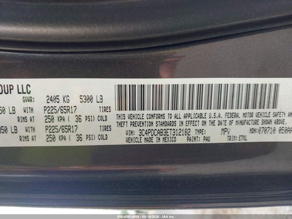 3C4PDCAB3ET312182 2014 DODGE JOURNEY photo no. 9
