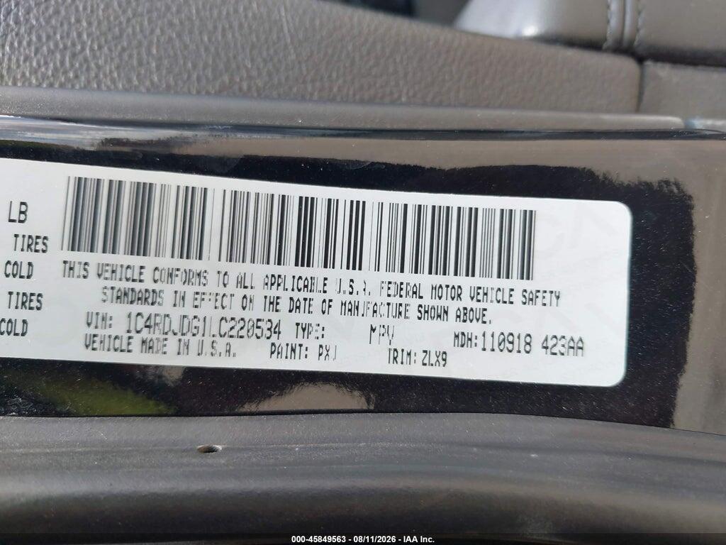 1C4RDJDG1LC220534 2020 DODGE DURANGO photo no. 9