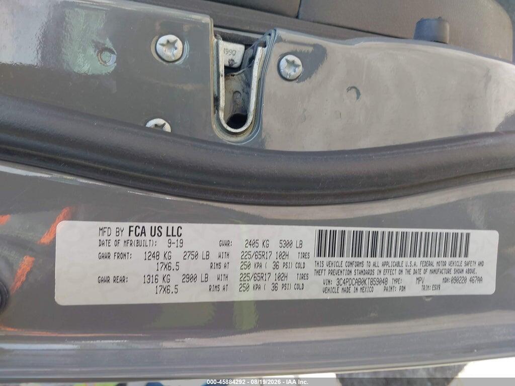3C4PDCAB0KT859048 2019 DODGE JOURNEY photo no. 9