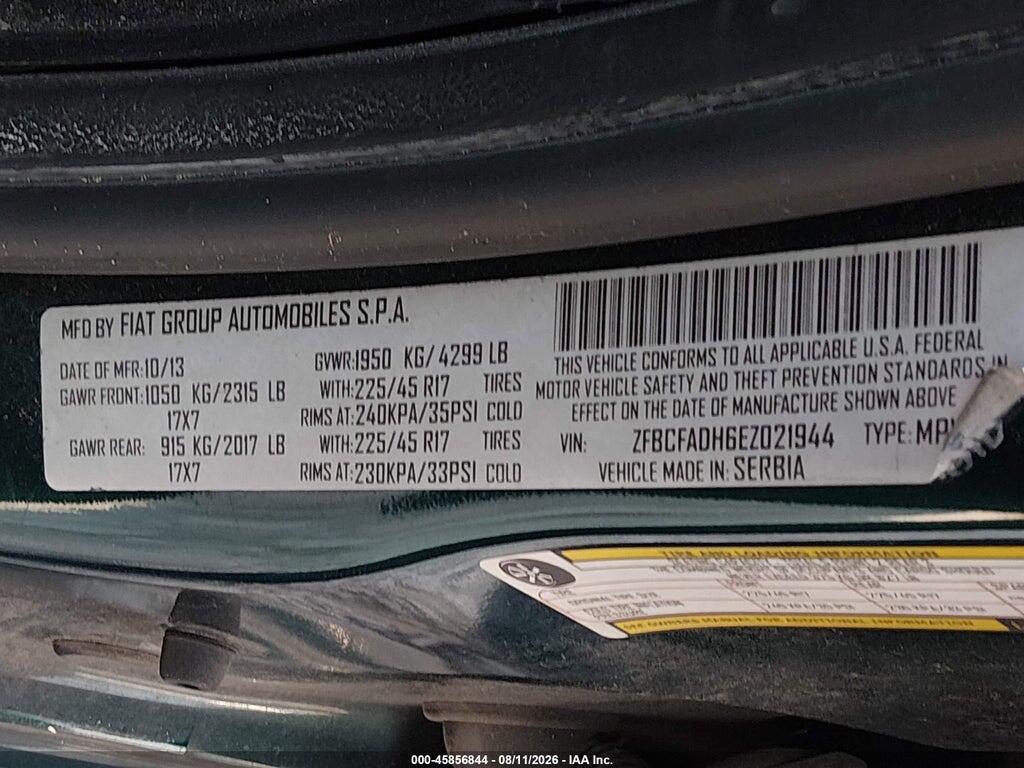 ZFBCFADH6EZ021944 2014 FIAT 500L photo no. 9