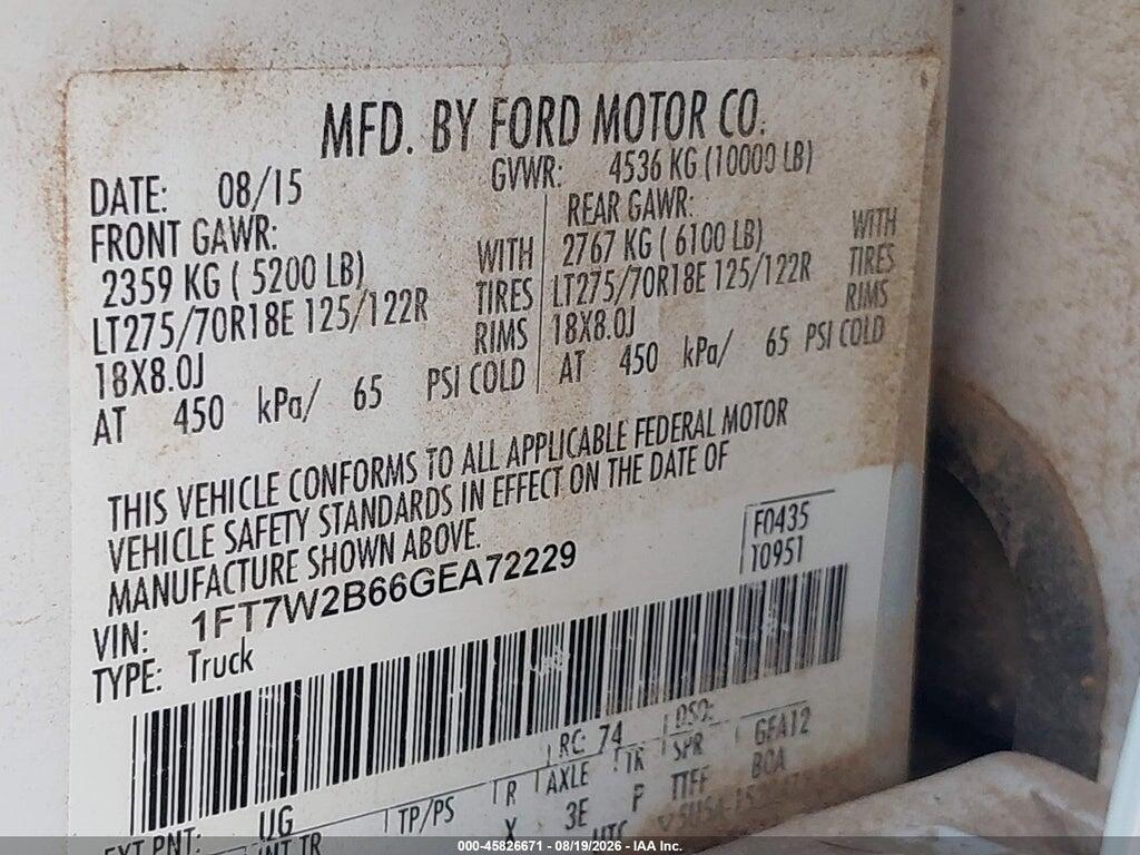 1FT7W2B66GEA72229 2016 FORD F-250 photo no. 9