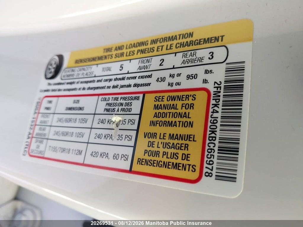 2FMPK4J90KBC65978 2019 FORD EDGE photo no. 9