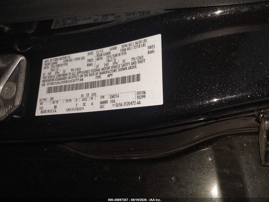 1FMCU0JX0EUC07738 2014 FORD ESCAPE photo no. 9