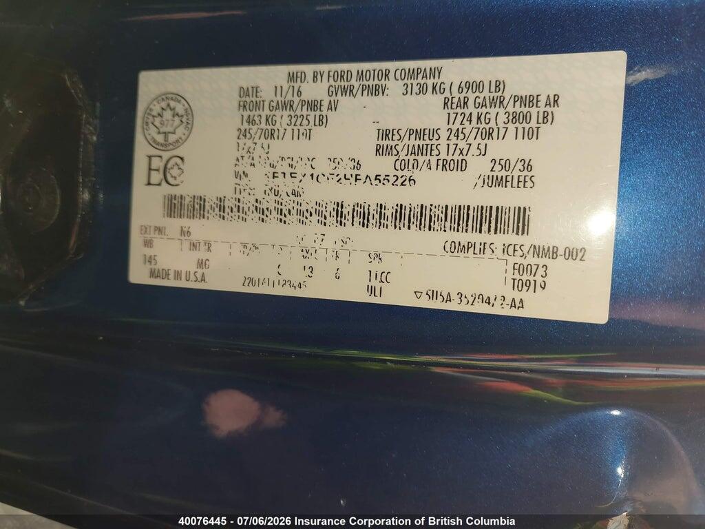 1FTEX1CF2HFA55226 2017 FORD F150 photo no. 9