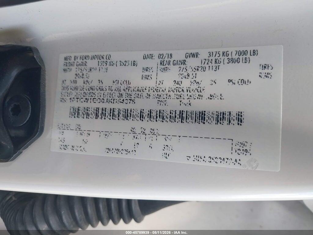 1FTEW1EG0JKD54378 2018 FORD F-150 photo no. 9
