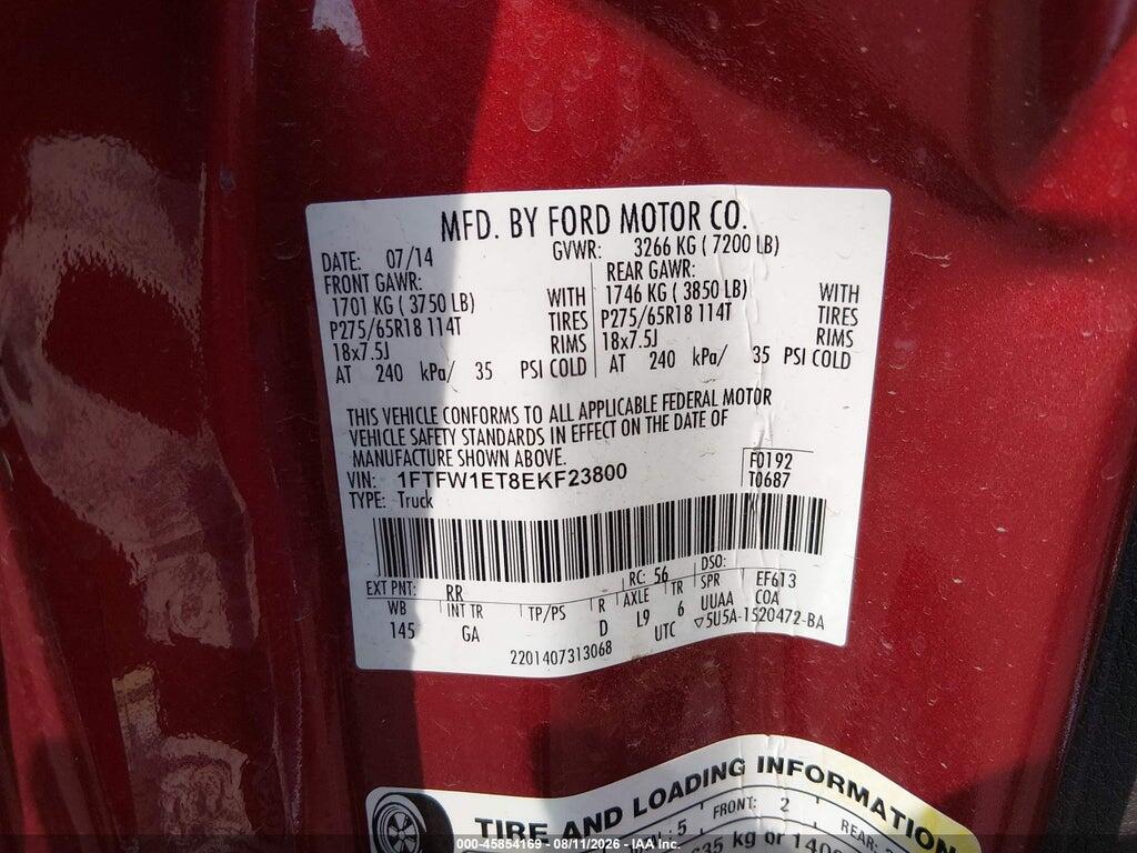 1FTFW1ET8EKF23800 2014 FORD F-150 photo no. 9