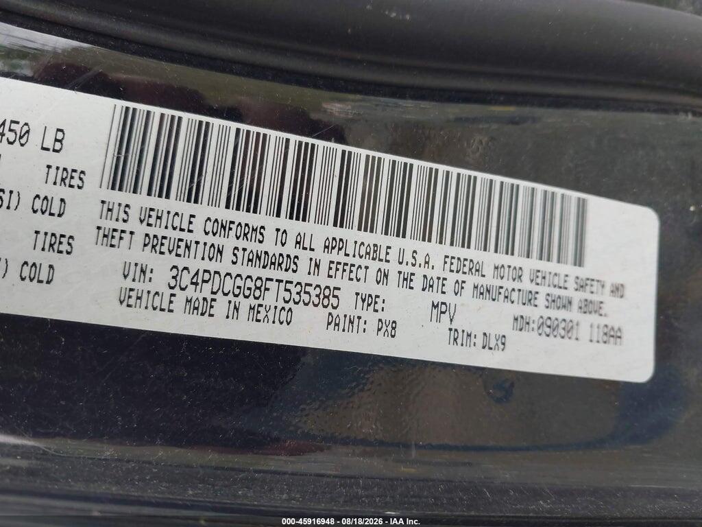 3C4PDCGG8FT535385 2015 DODGE JOURNEY photo no. 9