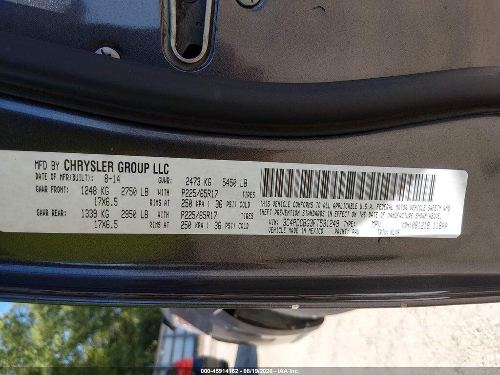 3C4PDCBG3FT531249 2015 DODGE JOURNEY photo no. 9