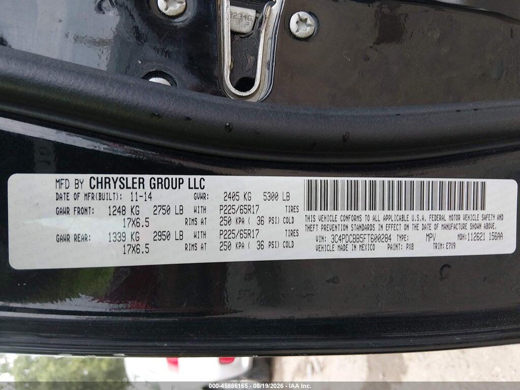3C4PDCBB5FT600284 2015 DODGE JOURNEY photo no. 9