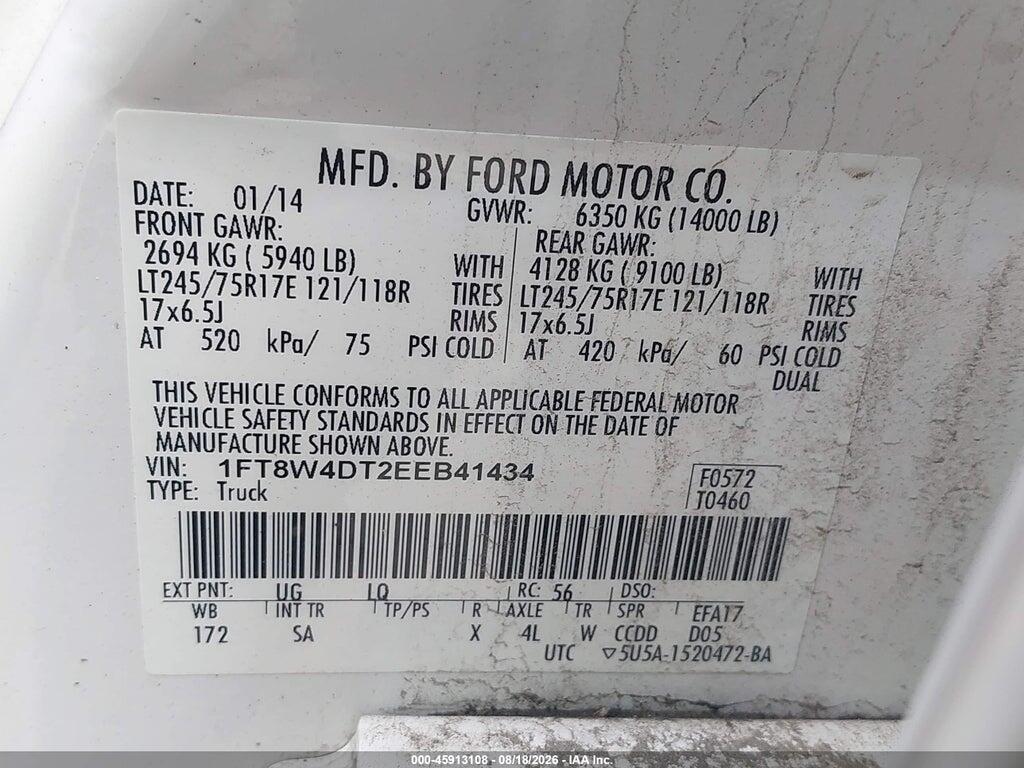 1FT8W4DT2EEB41434 2014 FORD F-450 photo no. 9