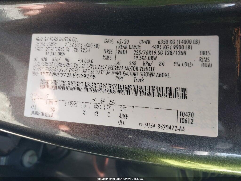 1FT8W4DT2LEC99298 2020 FORD F-450 photo no. 9