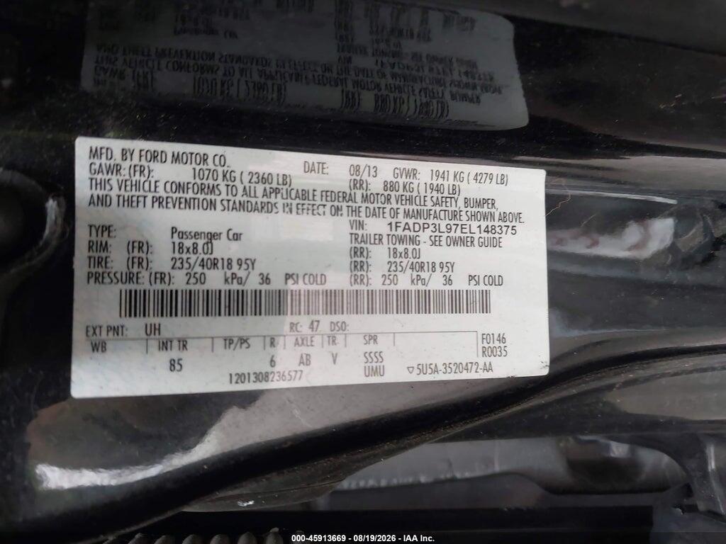 1FADP3L97EL148375 2014 FORD FOCUS ST photo no. 9