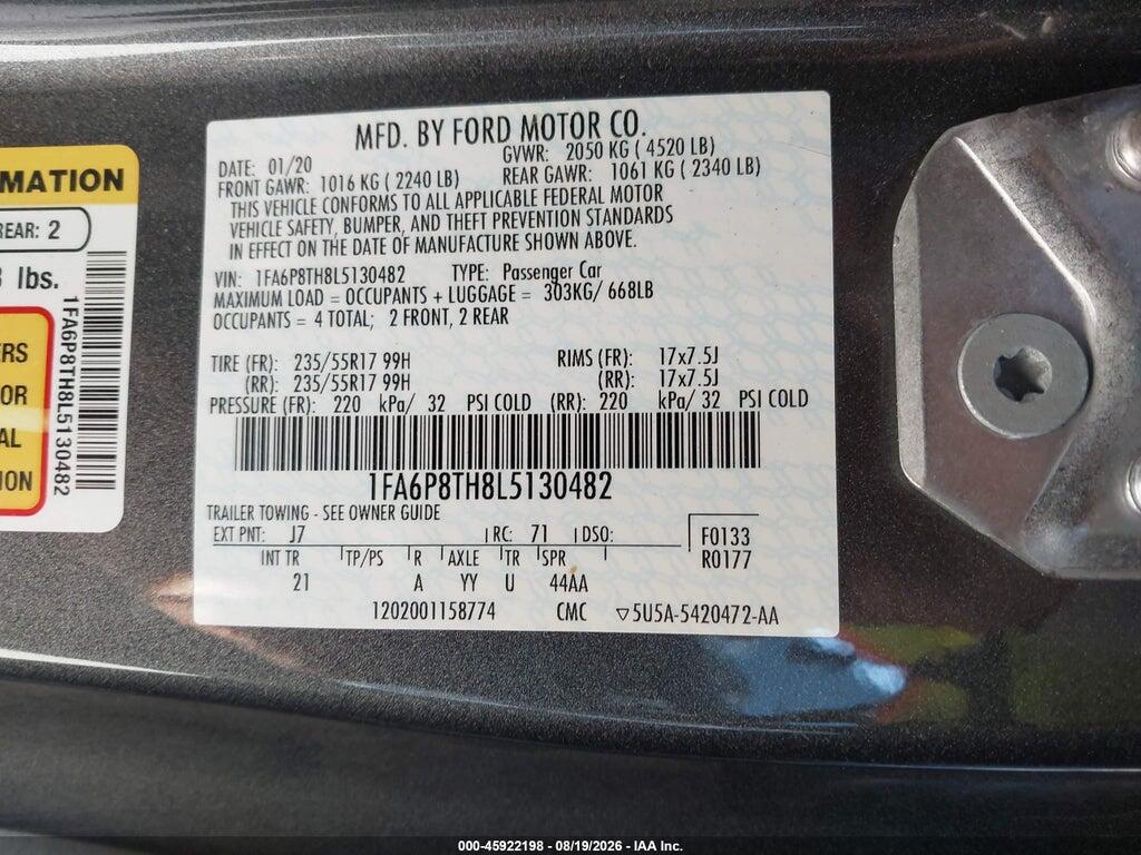 1FA6P8TH8L5130482 2020 FORD MUSTANG photo no. 9