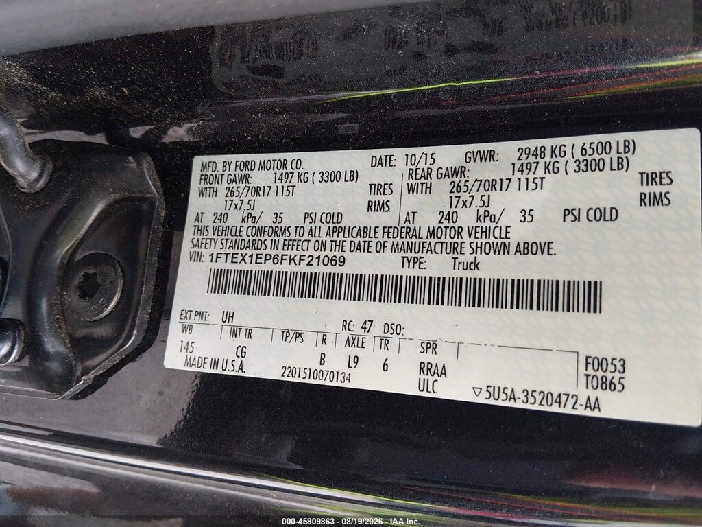 1FTEX1EP6FKF21069 2015 FORD F-150 photo no. 9