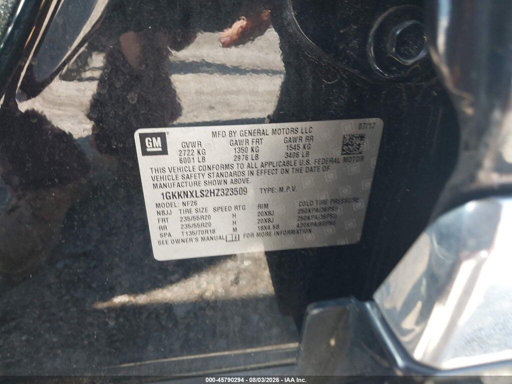 1GKKNXLS2HZ323509 2017 GMC ACADIA photo no. 9