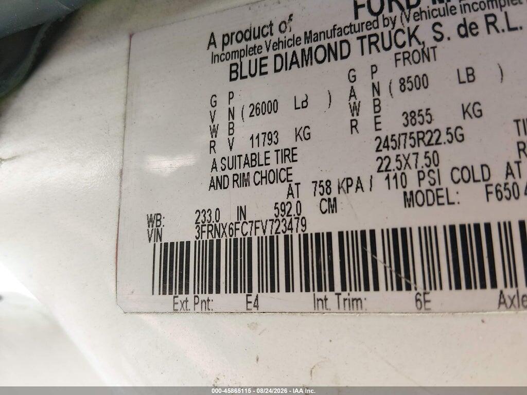 3FRNX6FC7FV723479 2015 FORD F-650 photo no. 8