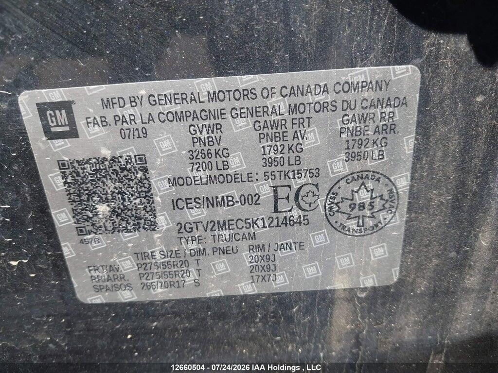 2GTV2MEC5K1214645 2019 GMC SIERRA LIMITED photo no. 9