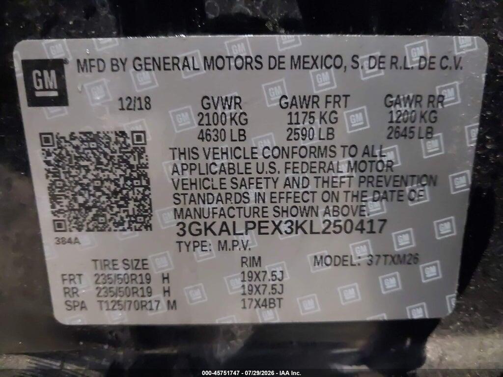 3GKALPEX3KL250417 2019 GMC TERRAIN photo no. 9
