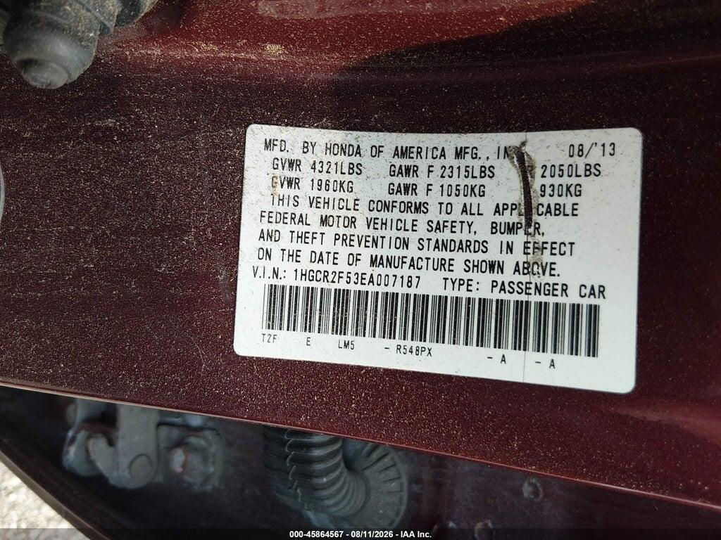 1HGCR2F53EA007187 2014 HONDA ACCORD photo no. 9