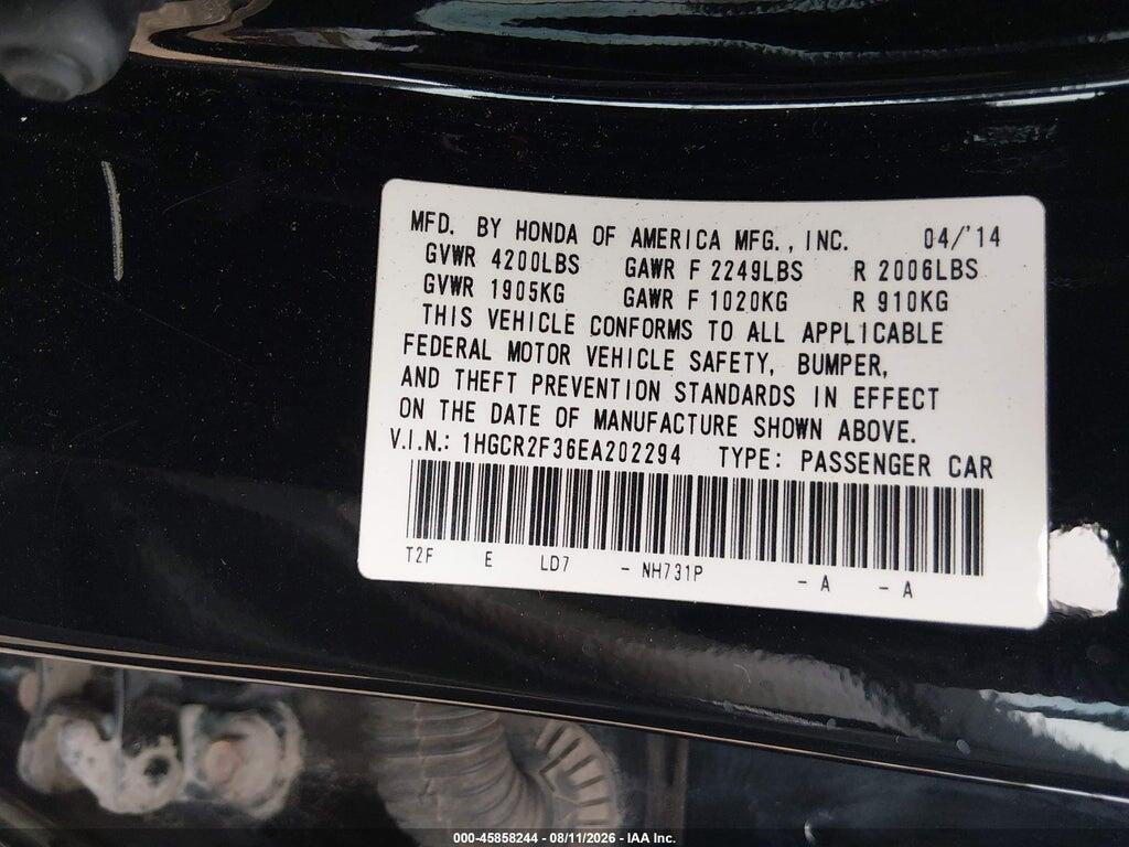 1HGCR2F36EA202294 2014 HONDA ACCORD photo no. 9
