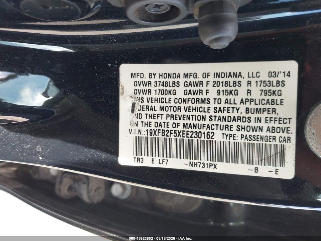 19XFB2F5XEE230162 2014 HONDA CIVIC photo no. 9