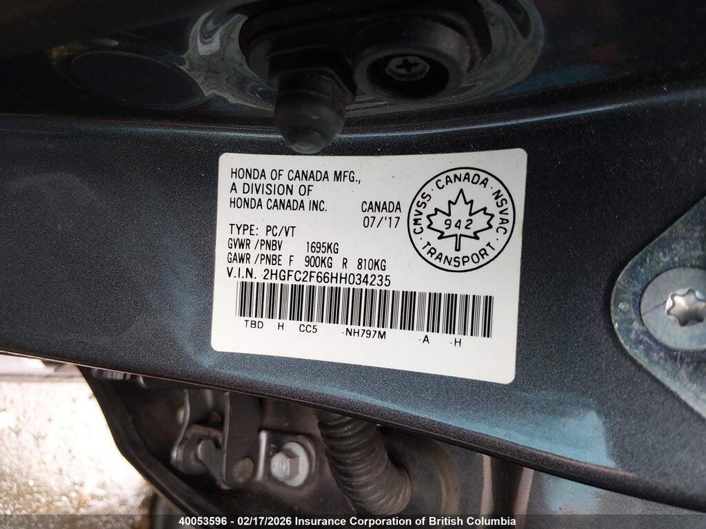 2HGFC2F66HH034235 2017 HONDA CIVIC photo no. 9