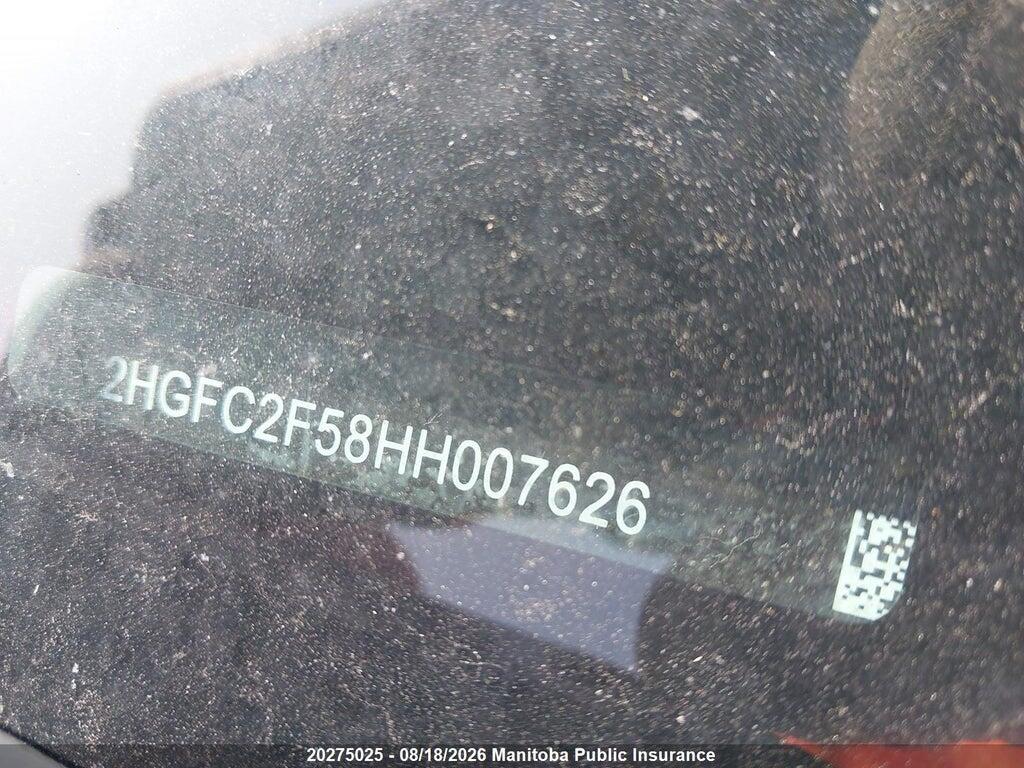 2HGFC2F58HH007626 2017 HONDA CIVIC photo no. 9