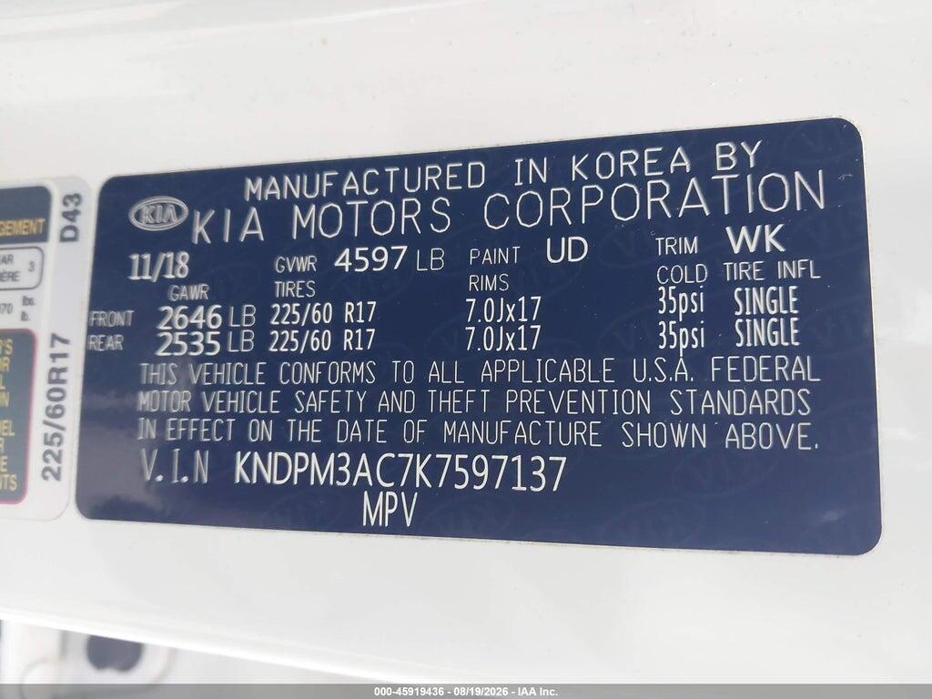KNDPM3AC7K7597137 2019 KIA SPORTAGE photo no. 9