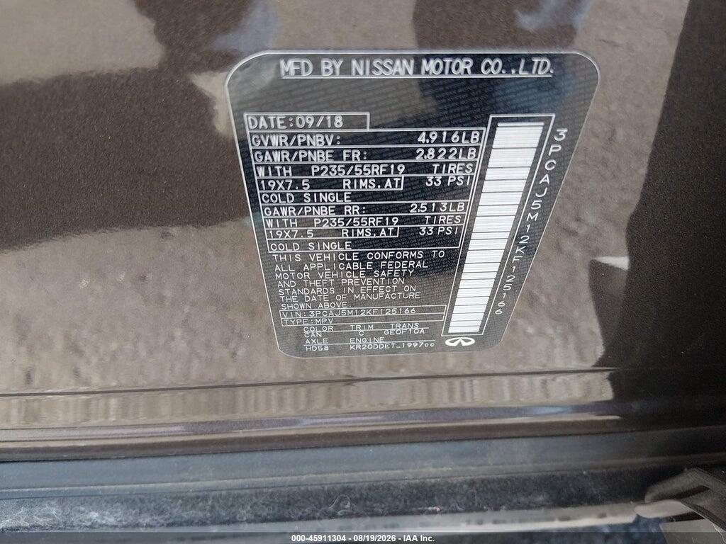 3PCAJ5M12KF125166 2019 INFINITI QX50 photo no. 9