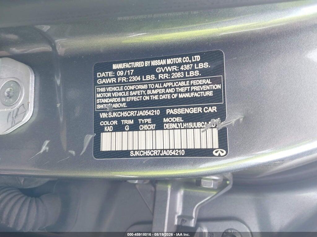 SJKCH5CR7JA054210 2018 INFINITI QX30 photo no. 9