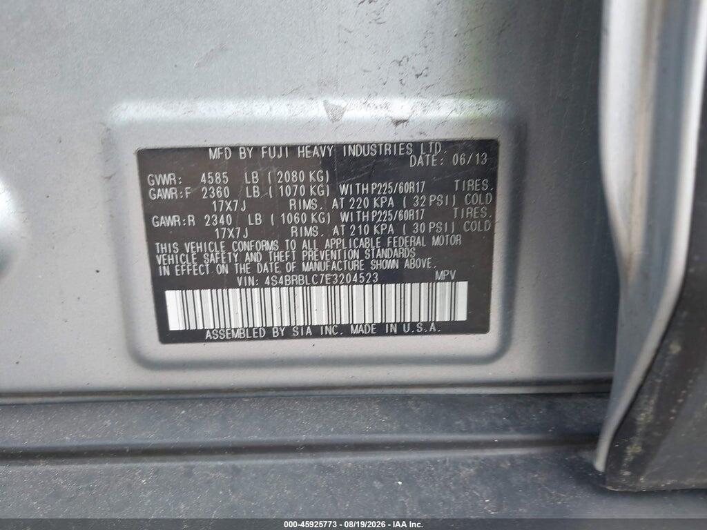 4S4BRBLC7E3204523 2014 SUBARU OUTBACK photo no. 9