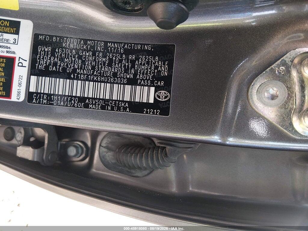 4T1BF1FK6HU363036 2017 TOYOTA CAMRY photo no. 9