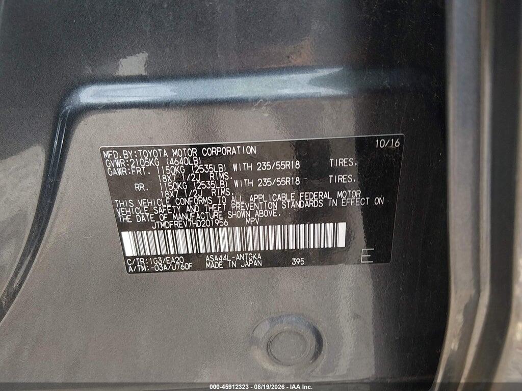 JTMDFREV7HD201956 2017 TOYOTA RAV4 photo no. 9
