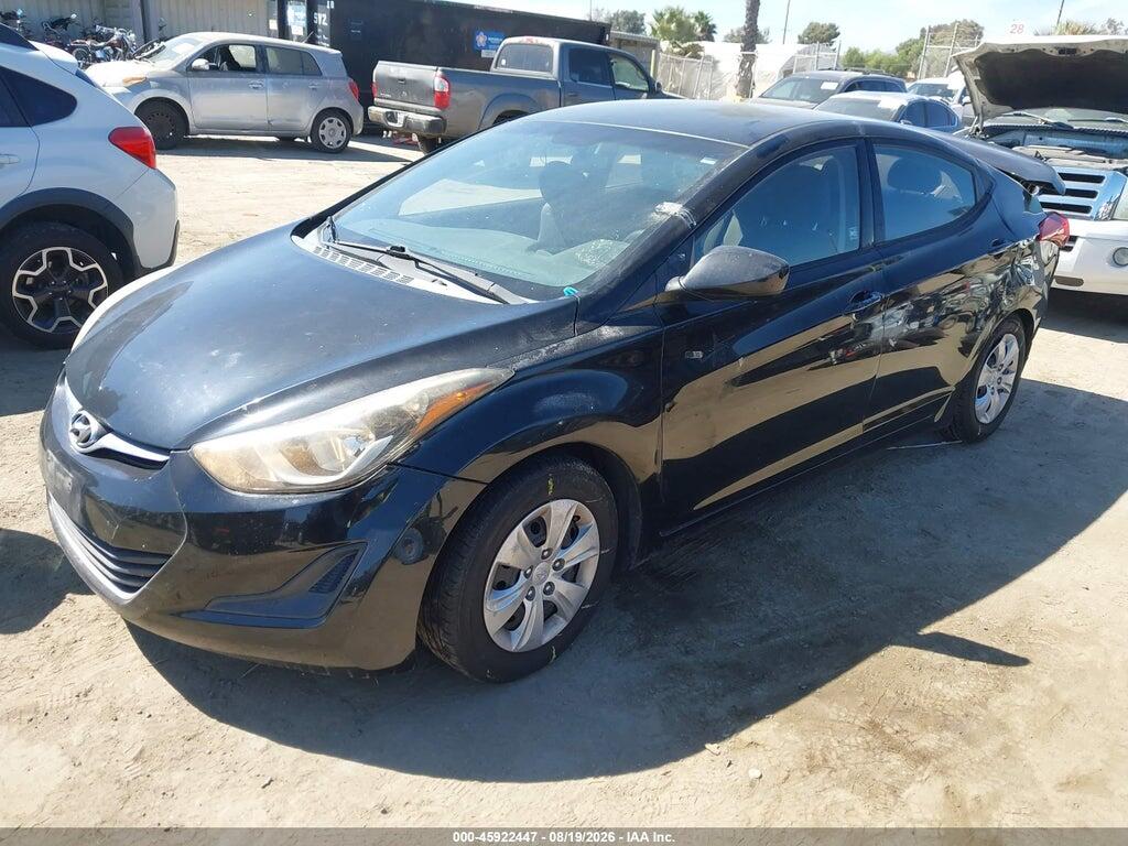 5NPDH4AEXGH758372 2016 HYUNDAI ELANTRA photo no. 2