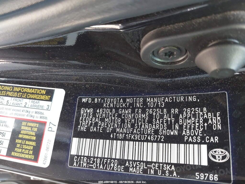 4T1BF1FK9EU746772 2014 TOYOTA CAMRY photo no. 9
