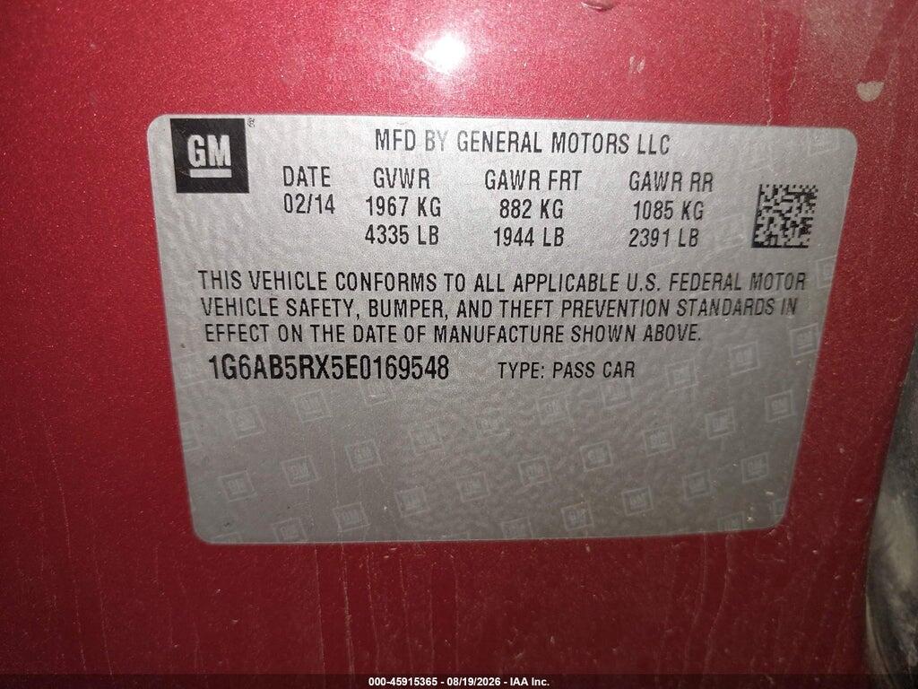 1G6AB5RX5E0169548 2014 CADILLAC ATS photo no. 9
