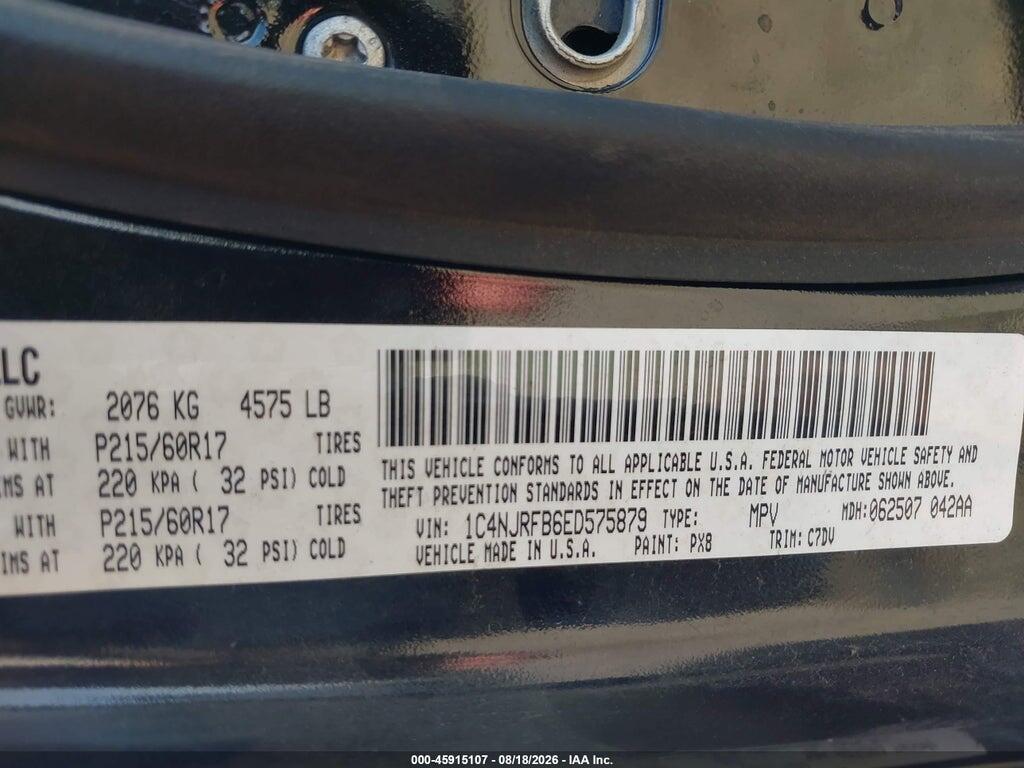 1C4NJRFB6ED575879 2014 JEEP PATRIOT photo no. 9